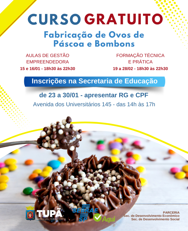 CURSO FABRICAÇÃO DE OVOS DE PASCOA E BOMBONS