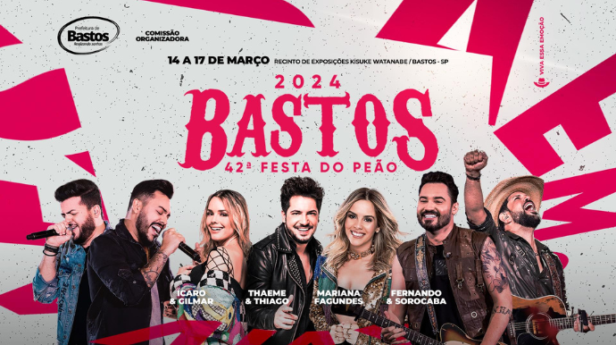 Bastos divulga programação de shows da 42ª Festa do Peão