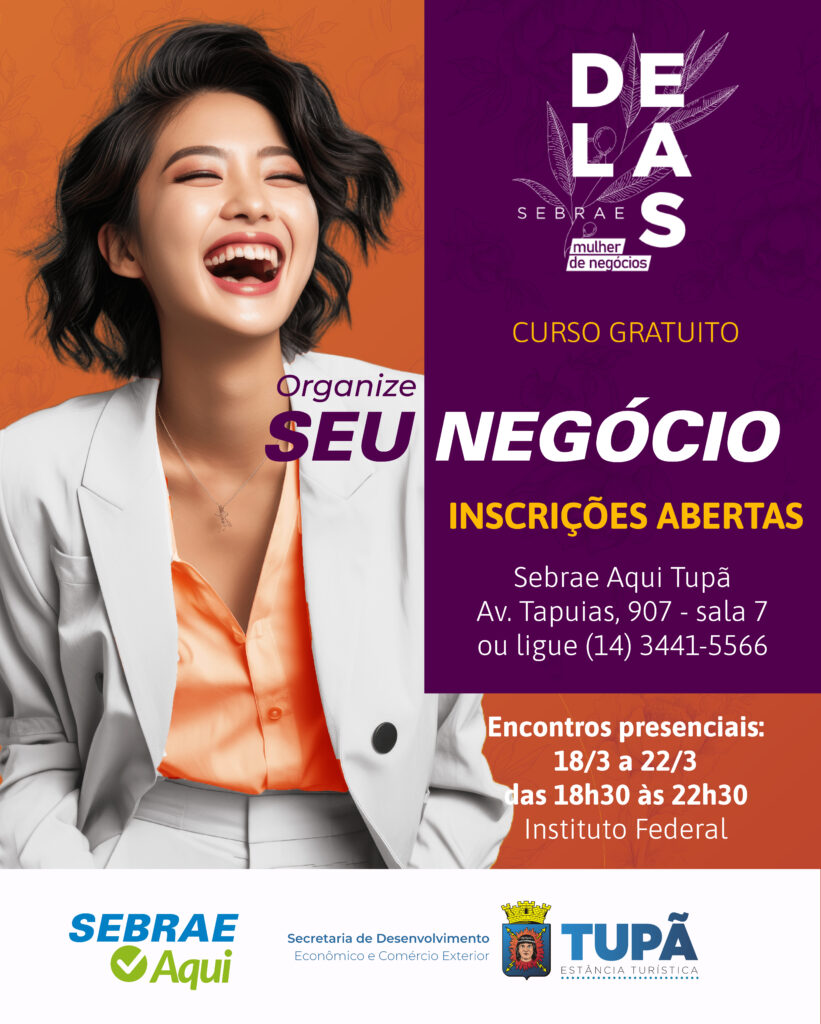 Sebrae dará curso gratuito com dicas para gerir uma empresa de sucesso