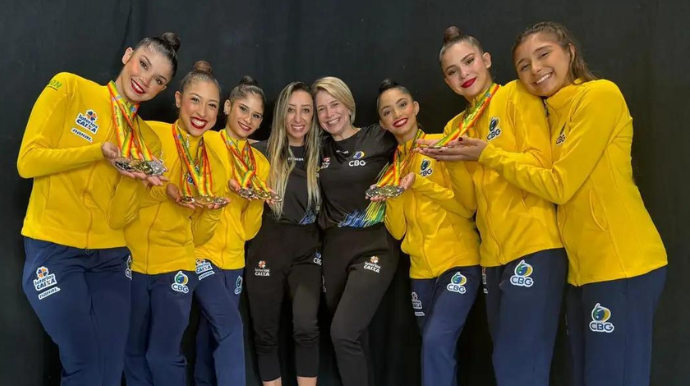 Ginástica Rítmica fatura 1º ouro de 2024 em etapa da Copa do Mundo