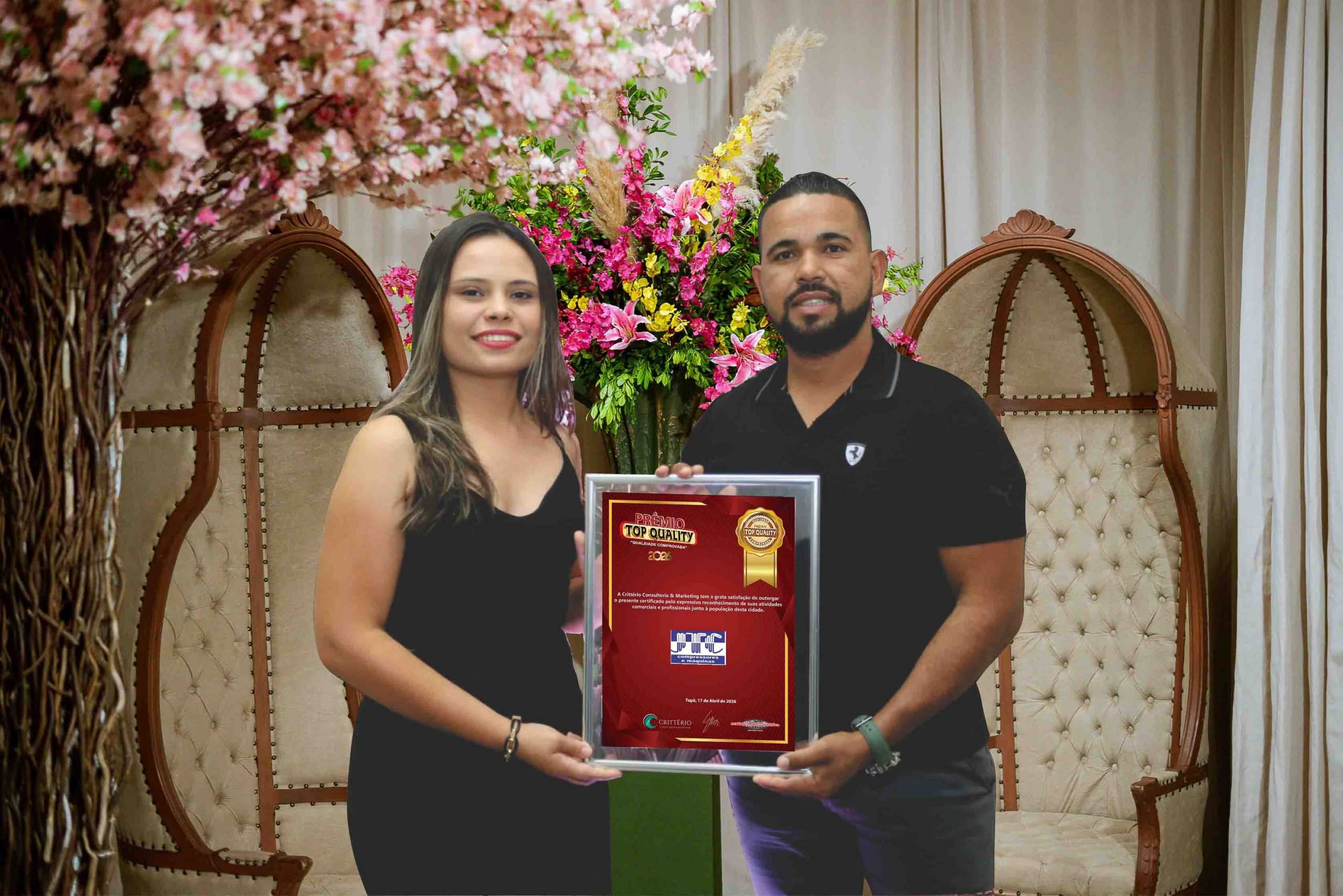 JTC Compressores e Máquinas (9º ano consecutivo) – Tainara e Judenir Novaes
