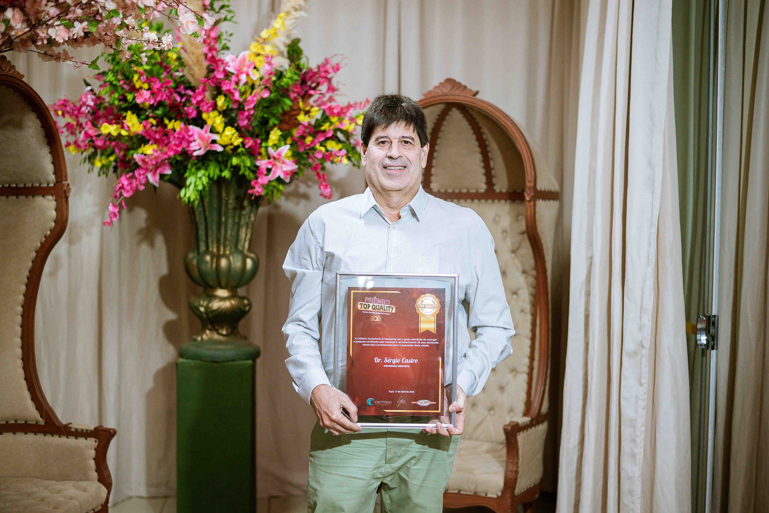 DR. SÉRGIO LUÍS CASTRO – Cirurgião Dentista (24º ano consecutivo)
