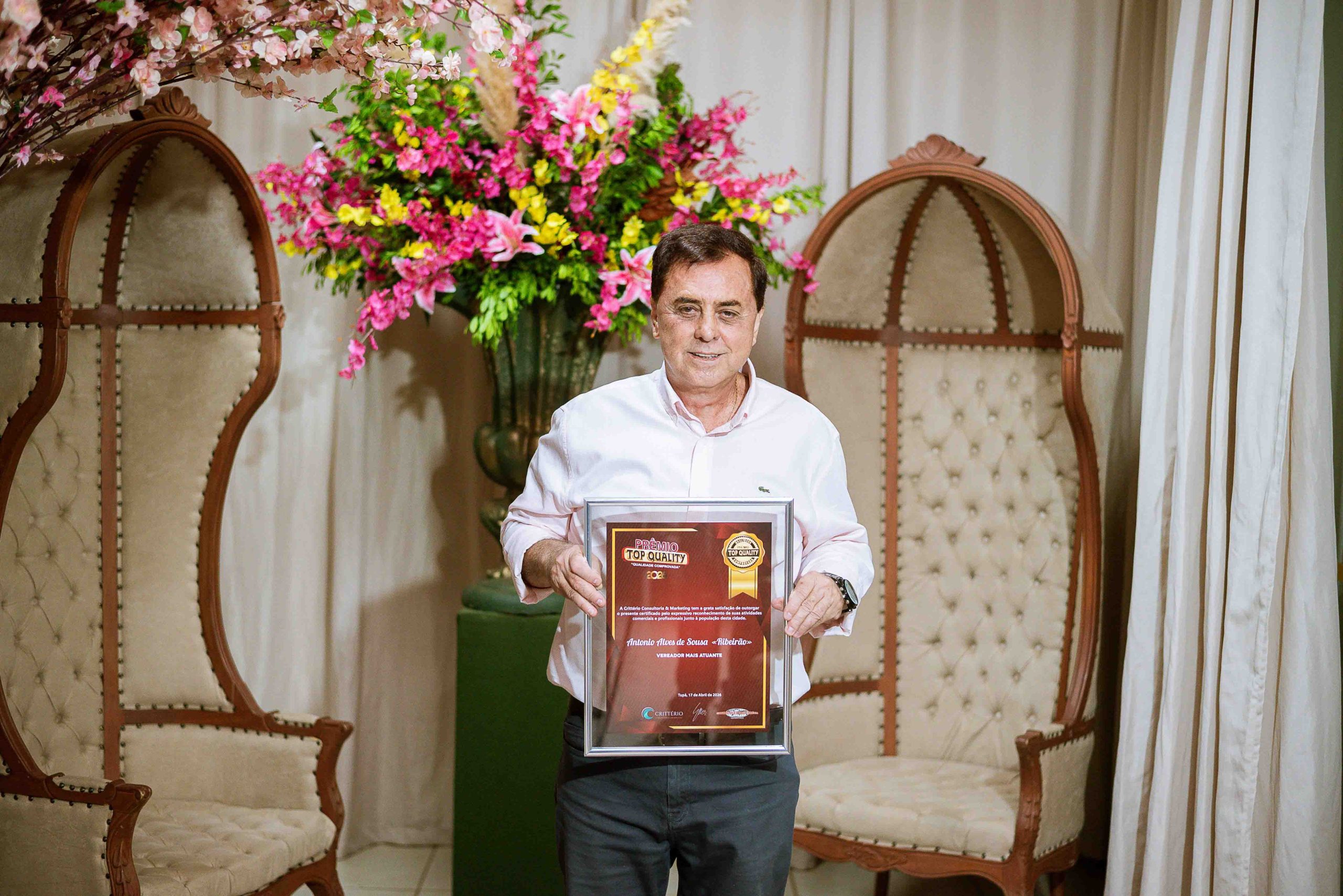 Vereador RIBEIRÃO – Vereador mais Atuante – 2º ano consecutivo